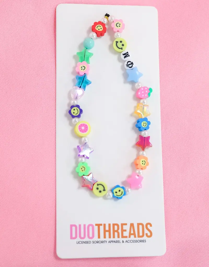 Duo Threads Beaded Sorority Phone Charm