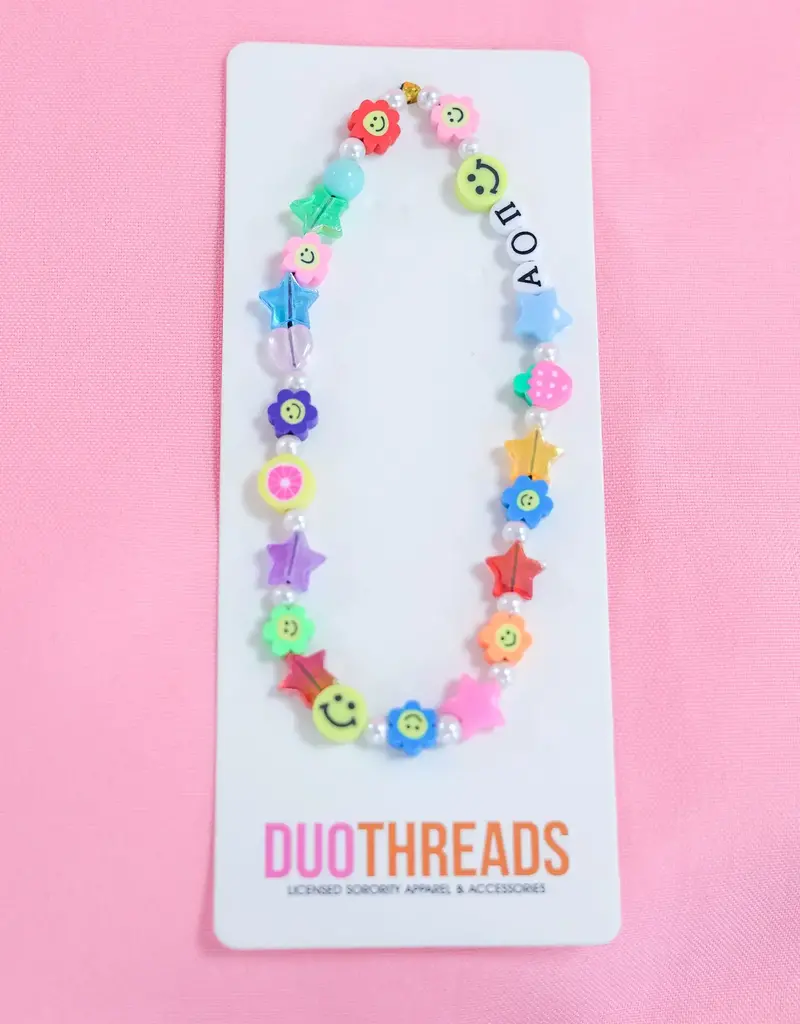 Duo Threads Beaded Sorority Phone Charm