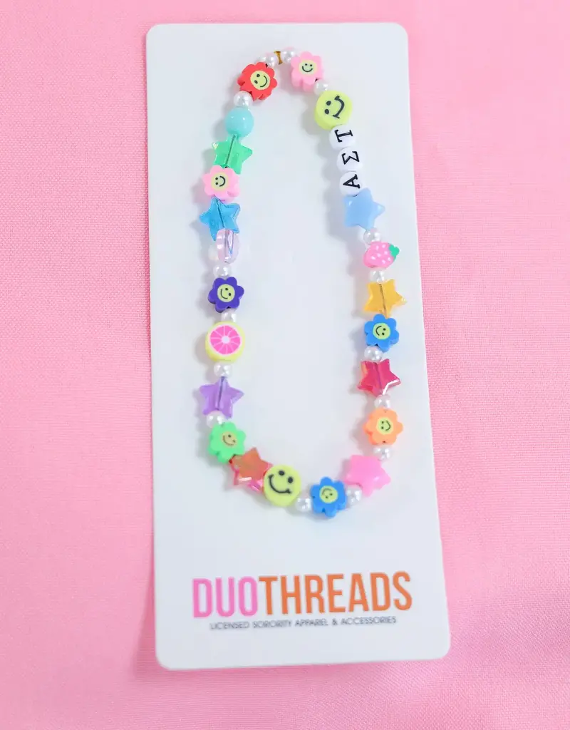 Duo Threads Beaded Sorority Phone Charm