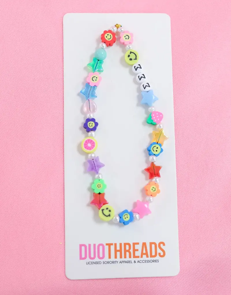 Duo Threads Beaded Sorority Phone Charm