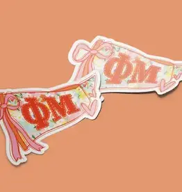Aspen and Lark ΦM Sticker - Preppy Pennant