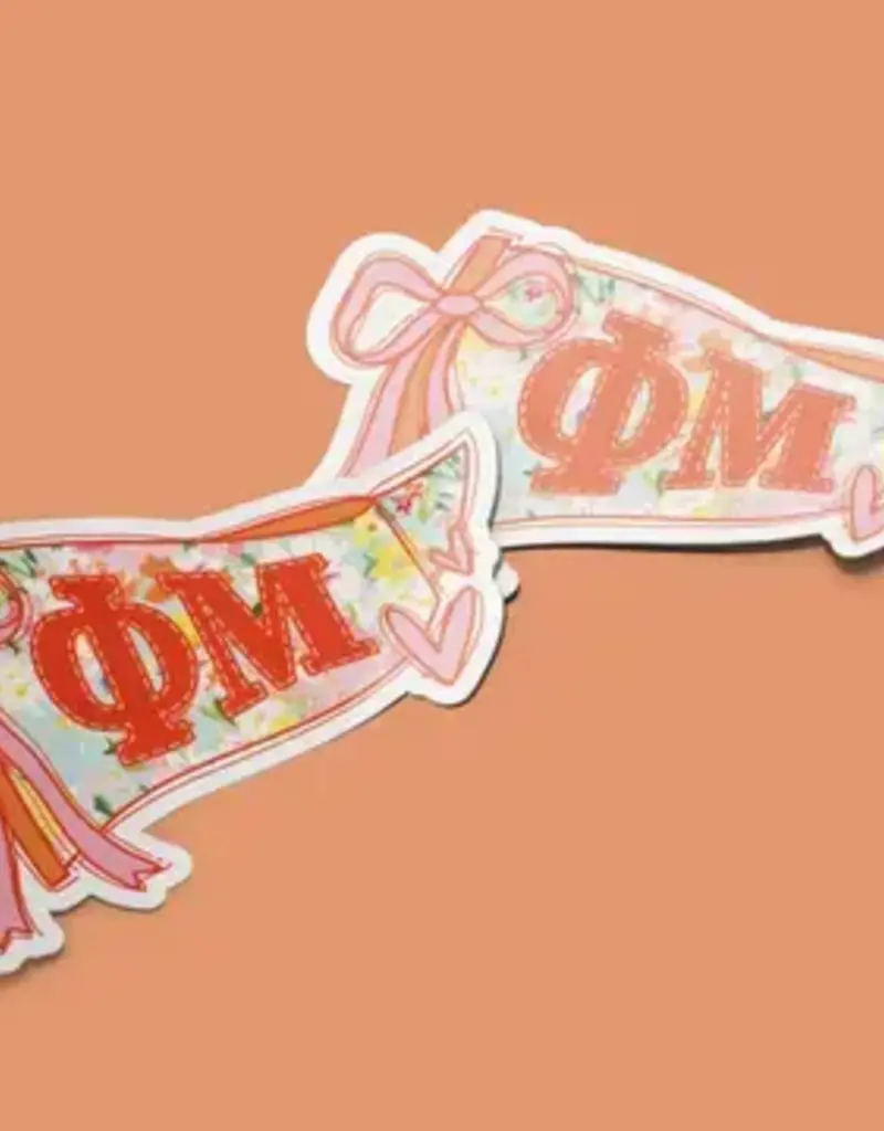 Aspen and Lark ΦM Sticker - Preppy Pennant
