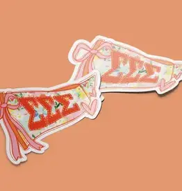 Aspen and Lark ΣΣΣ Sticker - Preppy Pennant