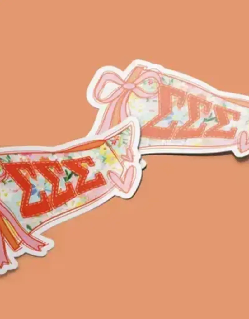 Aspen and Lark ΣΣΣ Sticker - Preppy Pennant