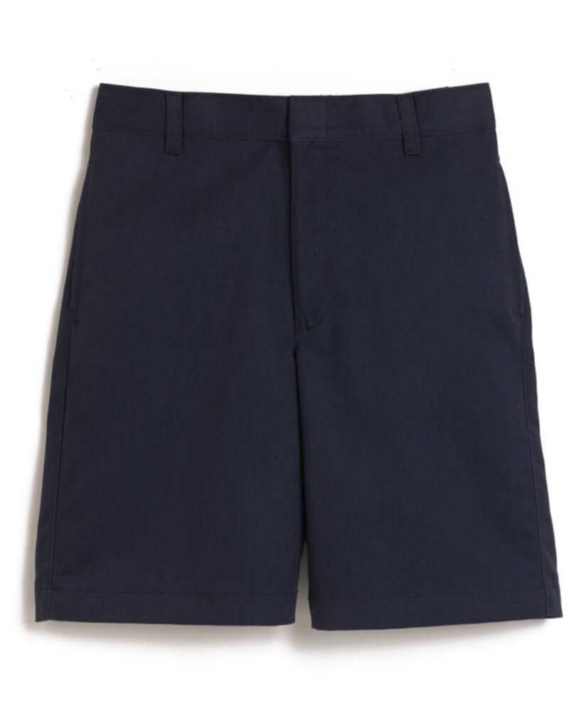 Boys Flat Front Shorts Slim 8-16 Navy