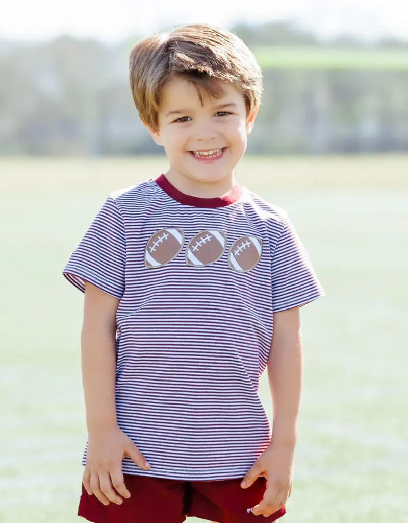 Smock Candy Maroon Football Trio Shirt