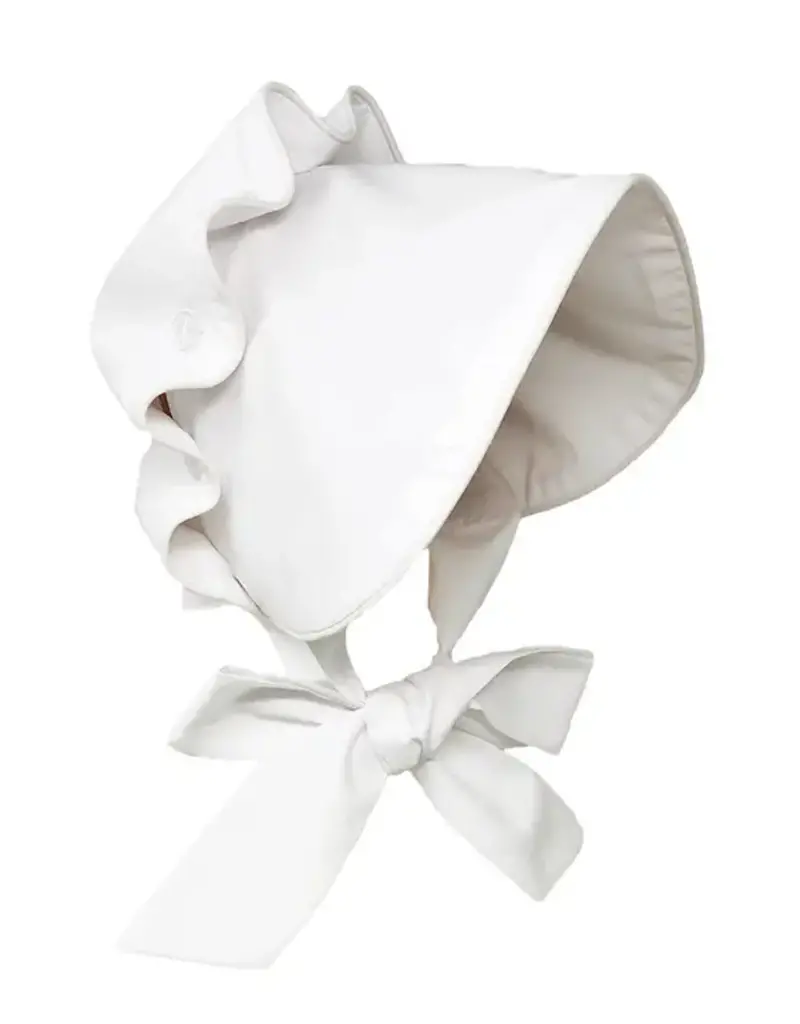 Caron Elizabeth Kids White Bonnet