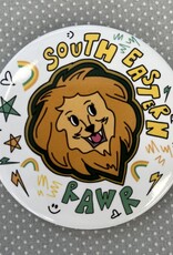 The Old School Southeastern Lion Doodle Button