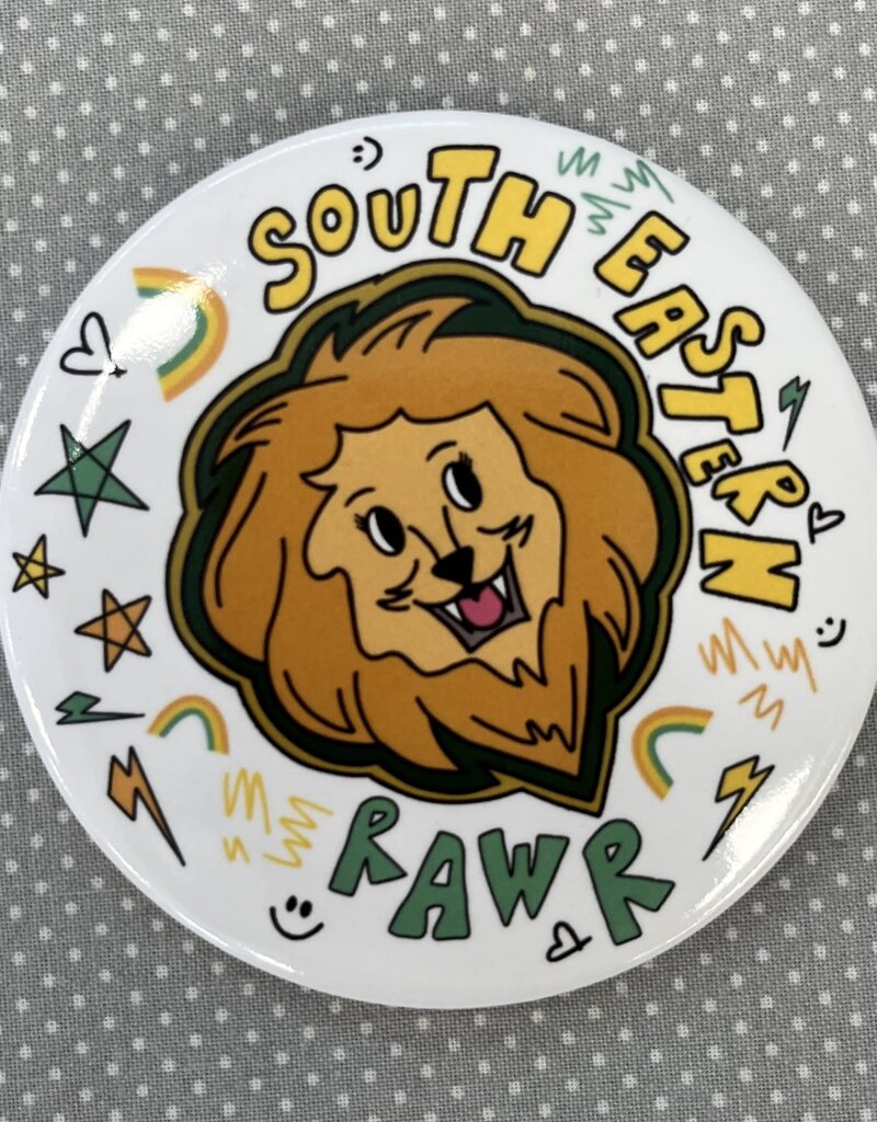 The Old School Southeastern Lion Doodle Button