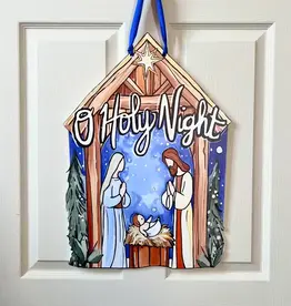 Home Malone O Holy Night Nativity Door Hanger