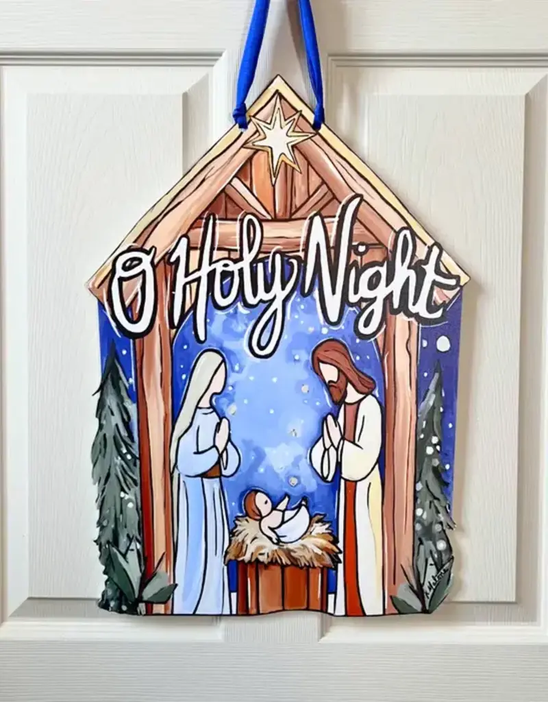 Home Malone O Holy Night Nativity Door Hanger