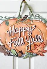 Home Malone Fall Y'all Pumpkin Door Hanger