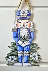 Home Malone Blue Magnolia Nutcracker Door Hanger