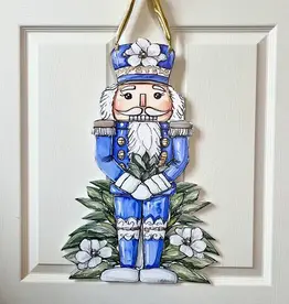 Home Malone Blue Magnolia Nutcracker Door Hanger