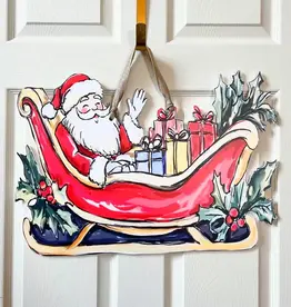 Home Malone Santa Sleigh Door Hanger