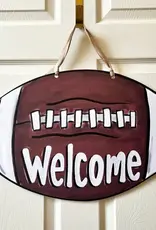 Home Malone Welcome Football Door Hanger