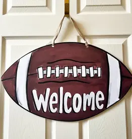 Home Malone Welcome Football Door Hanger