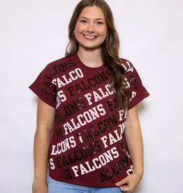 Bomb Designs Falcons Varsity Block Tee