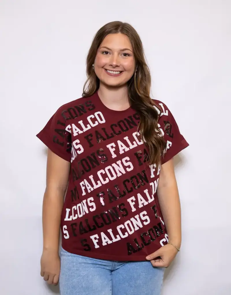 Bomb Designs Falcons Varsity Block Tee