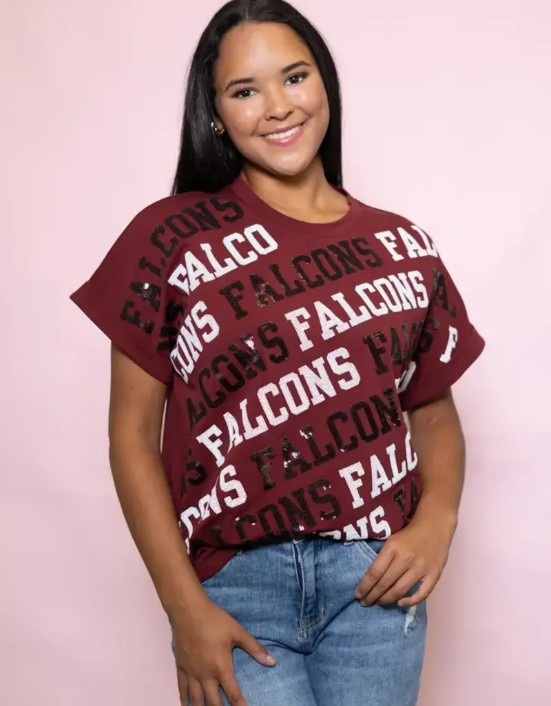Bomb Designs Falcons Varsity Block Tee