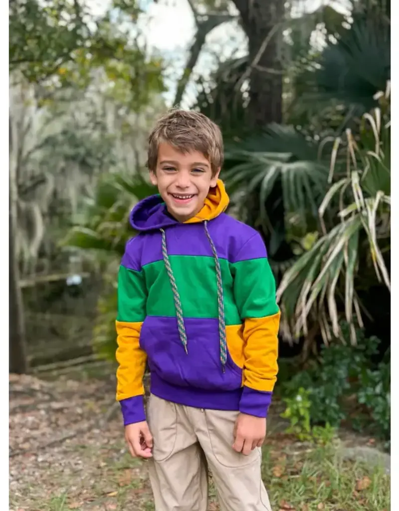 Mardi Gras Creations Rugby Mardi Gras Hoodie