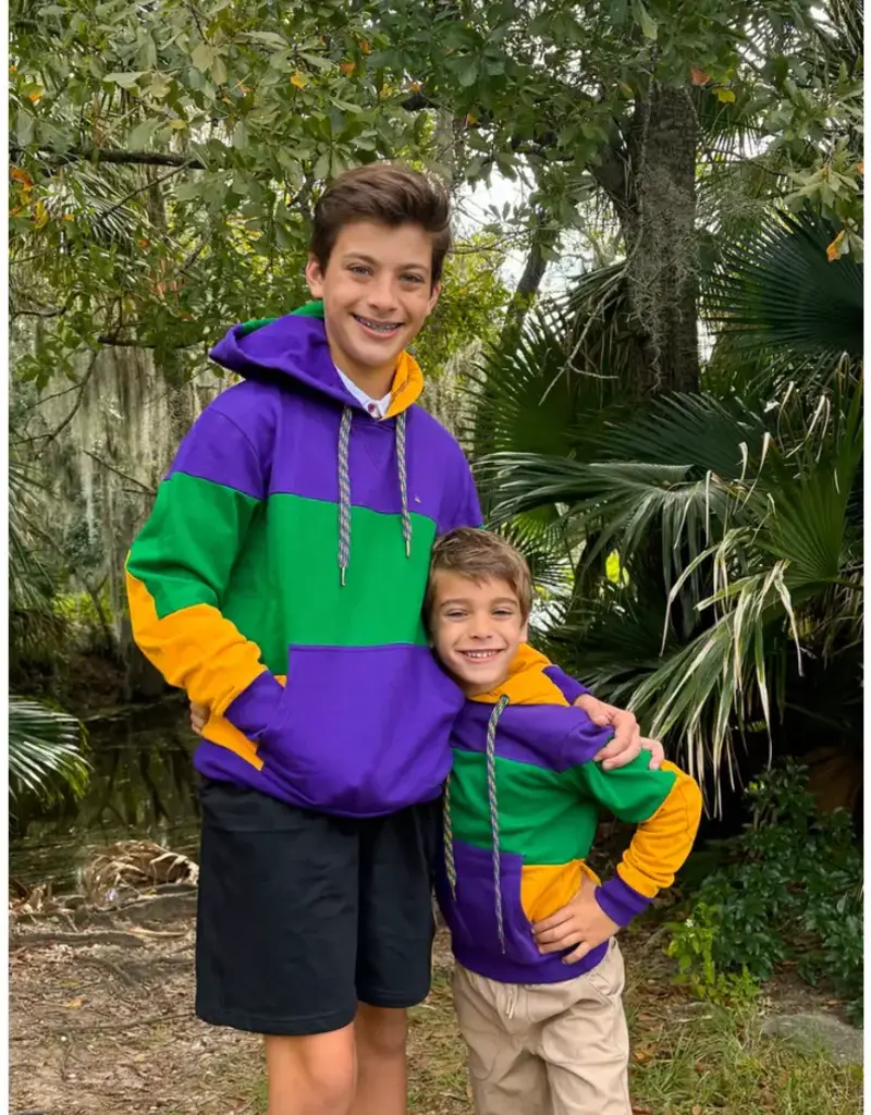 Mardi Gras Creations Rugby Mardi Gras Hoodie