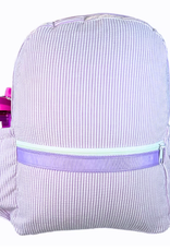 Oh Mint Medium Backpack w/ Pockets Lilac Seersucker