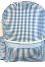 Oh Mint Medium Backpack w/ Pockets Baby Blue Gingham