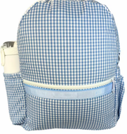 Oh Mint Medium Backpack w/ Pockets Baby Blue Gingham