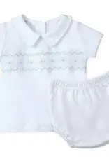 Magnolia Baby Landon's Classics Smocked Diaper Cover Set - Blue