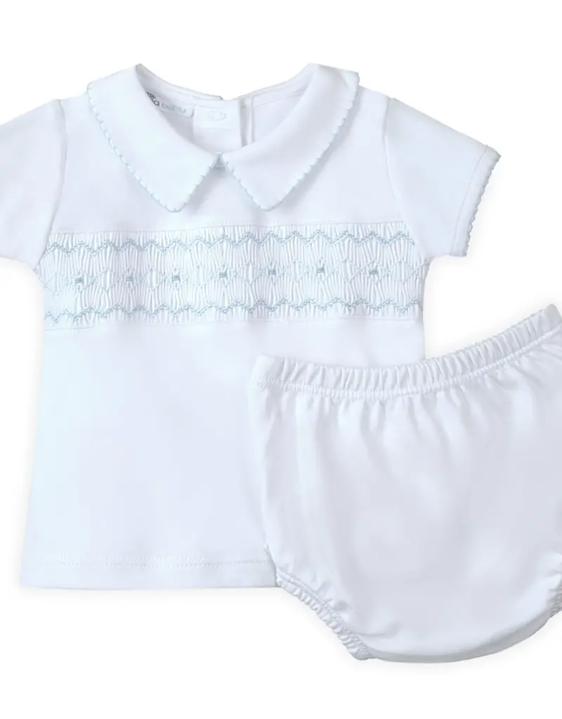 Magnolia Baby Landon's Classics Smocked Diaper Cover Set - Blue