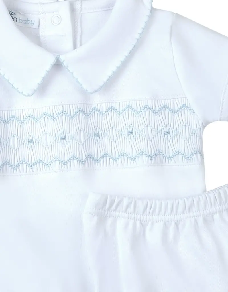 Magnolia Baby Landon's Classics Smocked Diaper Cover Set - Blue