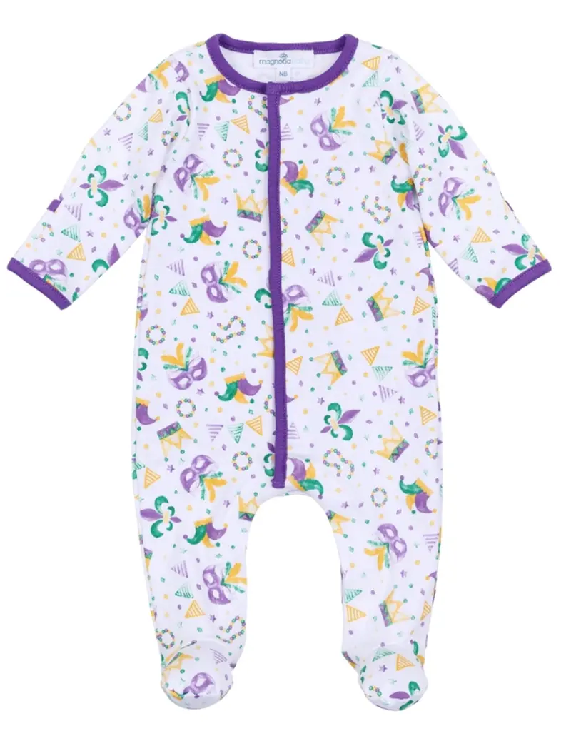 Magnolia Baby Mardi Gras Munchkins Footie