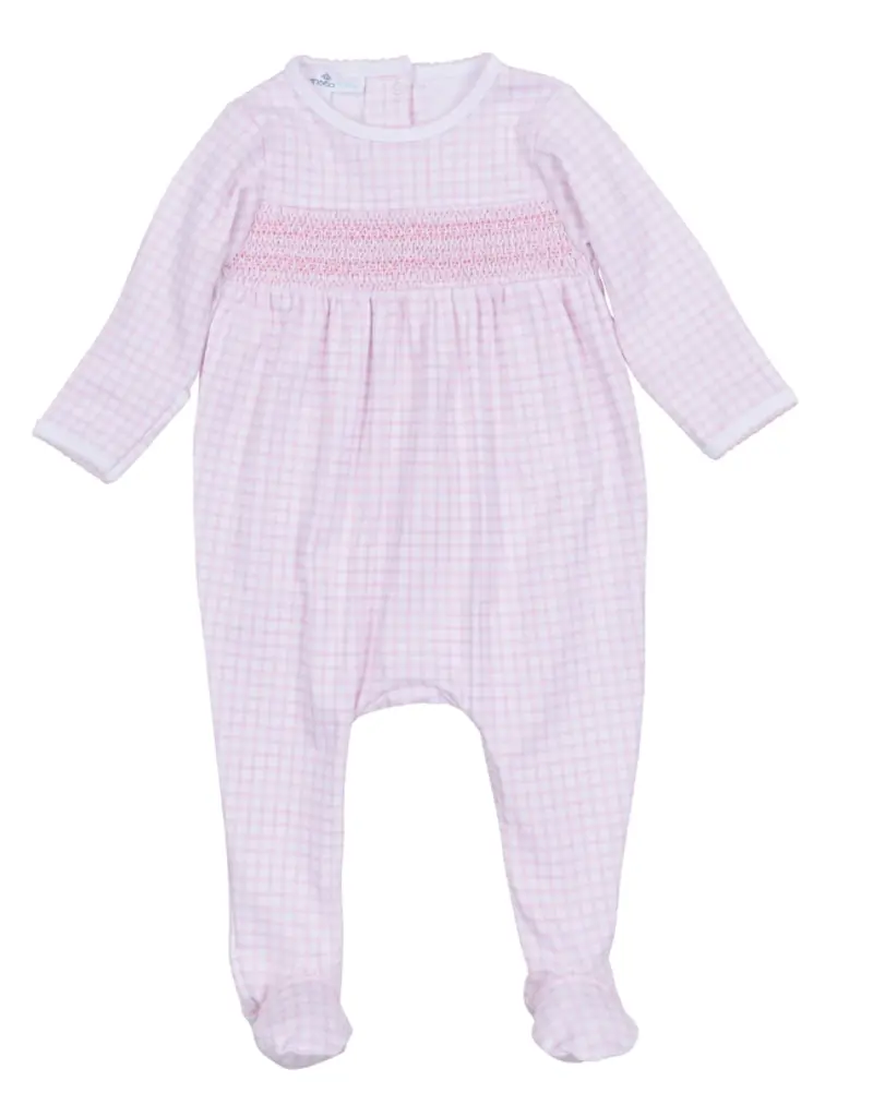 Magnolia Baby Peek-A-Boo Wishes Smocked Footie - Pink