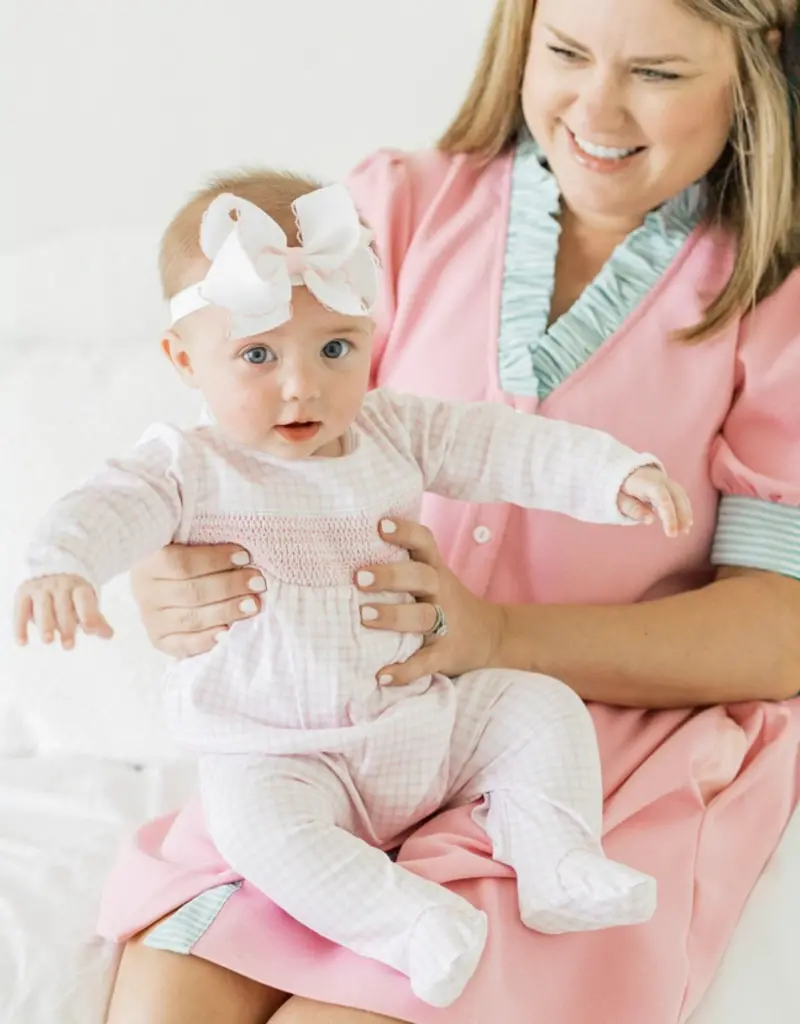 Magnolia Baby Peek-A-Boo Wishes Smocked Footie - Pink