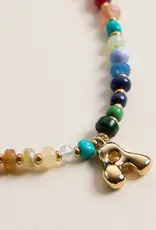 Lilla Haven Beaded Necklace + Gold Letter Charm