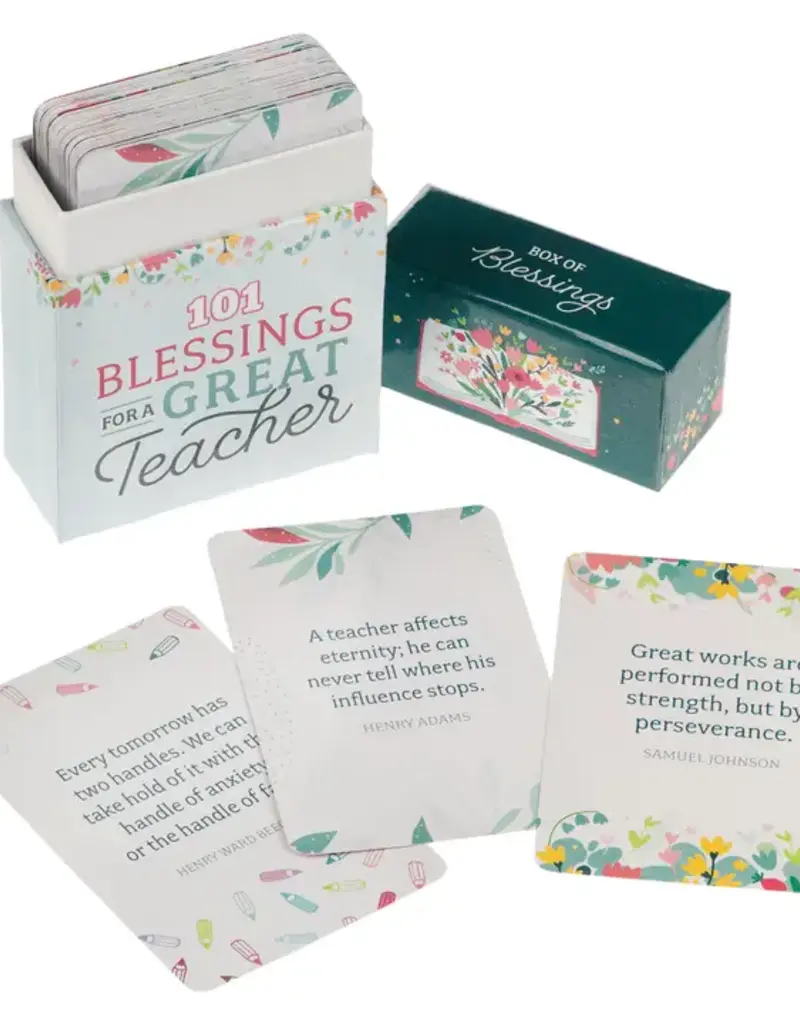 Christian Art Gifts Box of Blessings For A Great Teacher