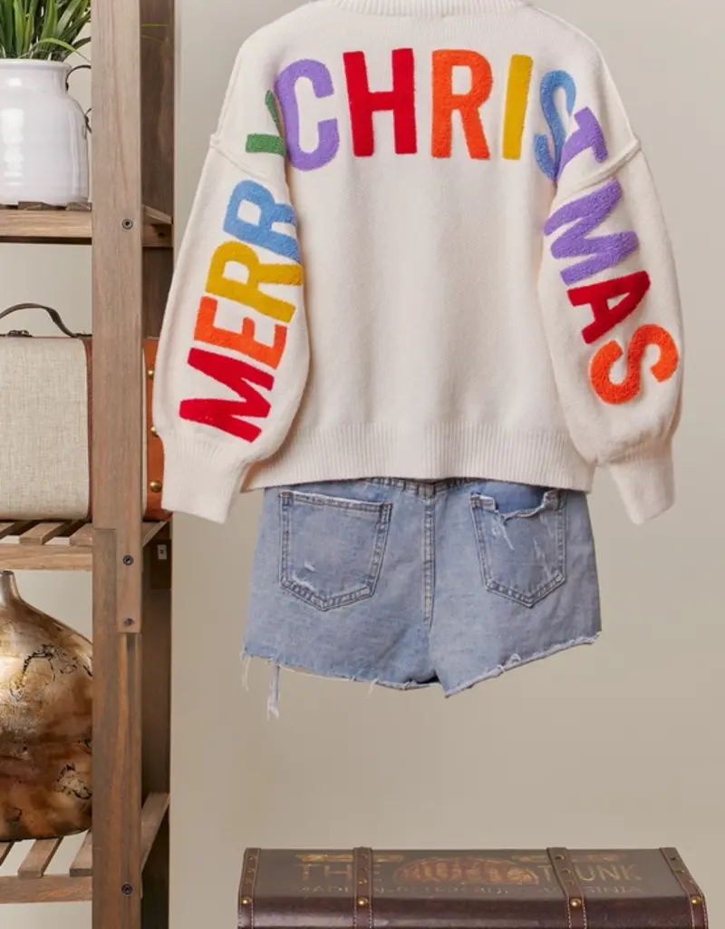 Mello Oversized Merry Christmas Sweater