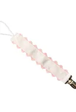 Hampton James Clothing Paci Clip - White w Pink