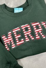 The Old School MERRY Applique Crewneck