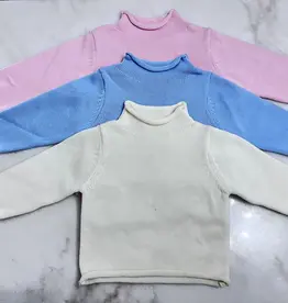 Hampton James Clothing White Rollneck Sweater