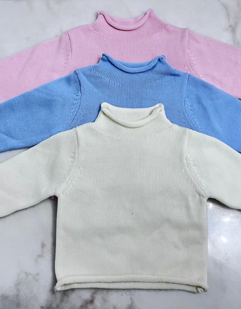 Hampton James Clothing White Rollneck Sweater