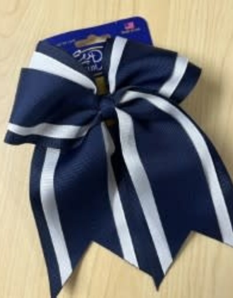Ee Dee Trim Co., Inc. 3 Layer Cheer Bow - Navy & White