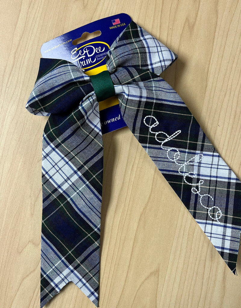 Ee Dee Trim Co., Inc. Embroidered Jumbo Plaid Bow
