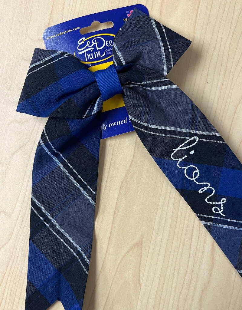 Ee Dee Trim Co., Inc. Embroidered Jumbo Plaid Bow