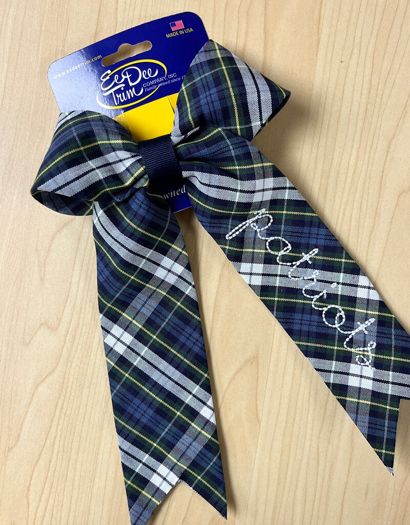 Ee Dee Trim Co., Inc. Embroidered Jumbo Plaid Bow