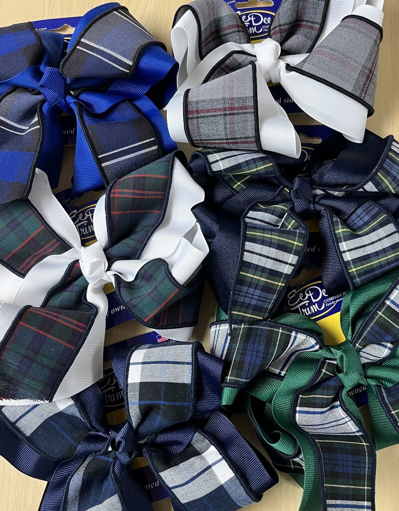 Ee Dee Trim Co., Inc. Jumbo Plaid & Ribbon Bow