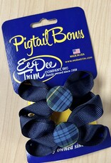 Ee Dee Trim Co., Inc. Plaid Pigtail Button Bows