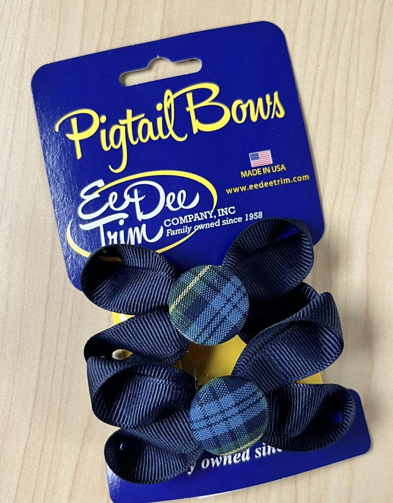 Ee Dee Trim Co., Inc. Plaid Pigtail Button Bows