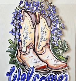 Home Malone Cowboy Boot Welcome Door Hanger